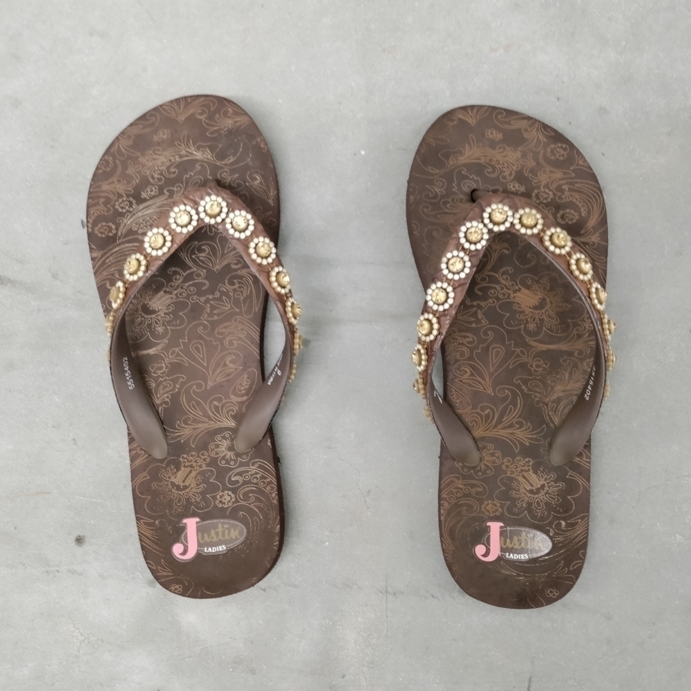 Justin Woman's flip flops